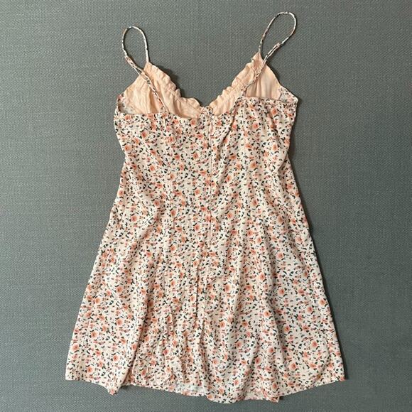 Aeropostale Mini Floral Dress Sz L Empire Waist Y2K Milkmaid Coquette - Picture 5 of 9
